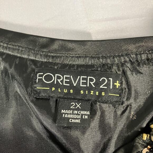 Forever 21 Plus Dress Womens 2X Black Sequin One Shoulder Formal Party Gown - Picture 12 of 12